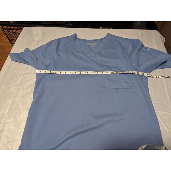 Grey's Anatomy By Barco Baby Blue Men's Size Medium Multi Pockets - Picture 9 of 11